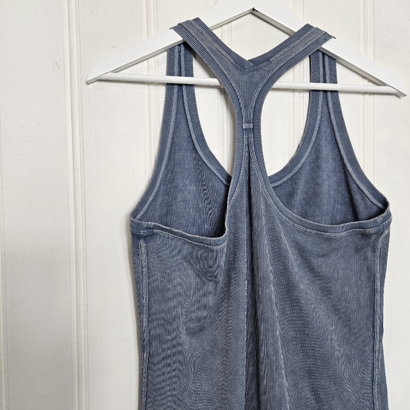 Lululemon Cool Racerback Tank Womens Rib Washed Moon Blue Athletic - Picture 8 of 12